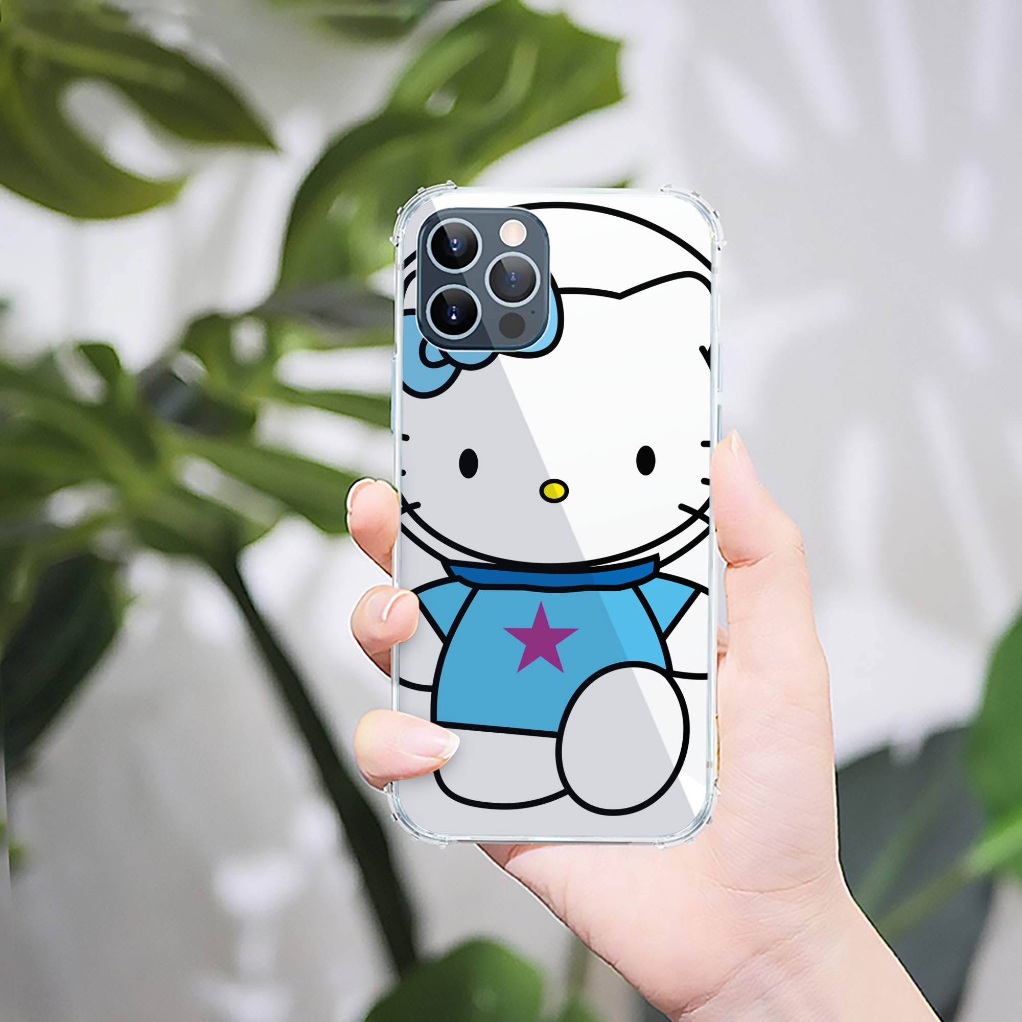 （画像用） Hello Kitty ハローキティ 【iPhone 12シリーズ対応】透明スマホケース（クリアソフトケース）